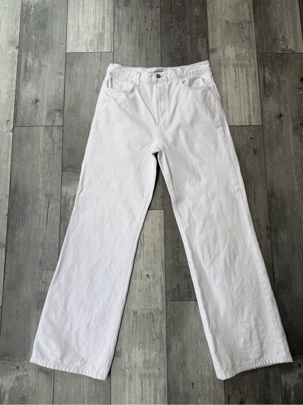 J Brand Joan Wide Leg Jeans White High Rise 100% Cotton Size 29